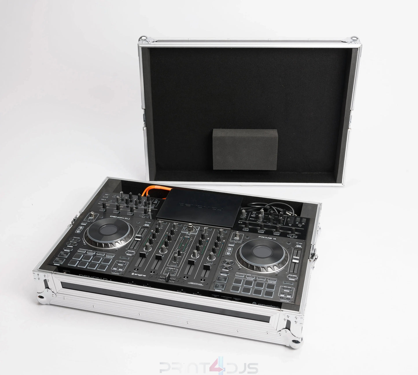 DJ-CONTROLLER CASE Denon Prime 4 - Black/Black Print-4-DJs