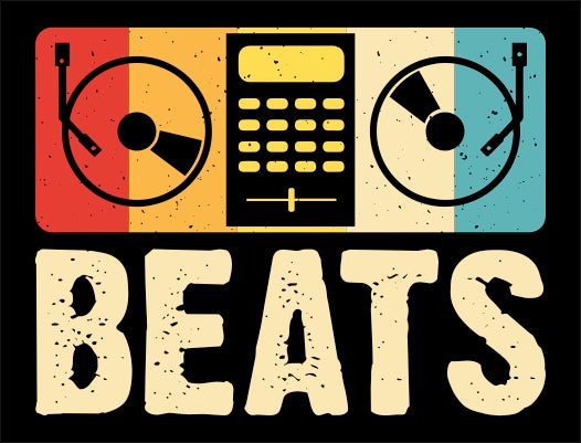 "BEATS" - 3-Farben - Motiv-Shirt - T-Shirt Kurzarm Premium 190g bis 5XL Print-4-DJs