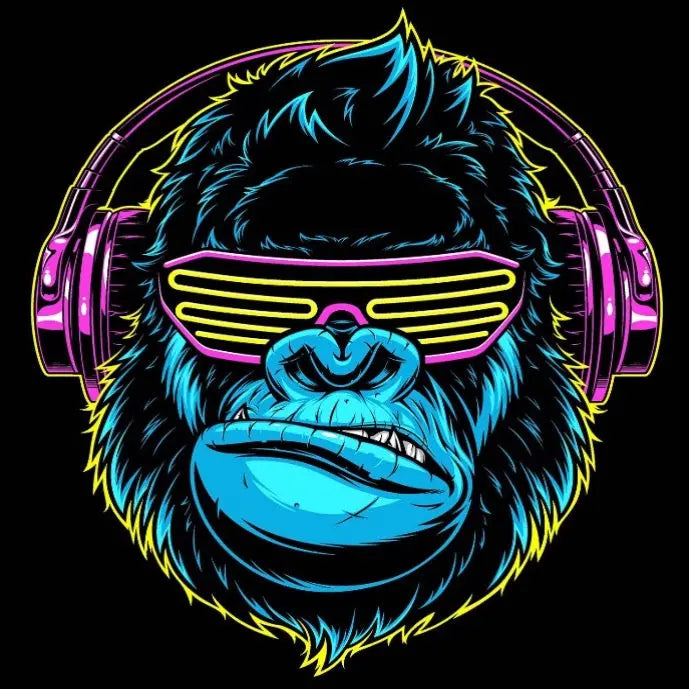 DJ Shirt Monkey DJ - T-Shirt Kurzarm Premium 190g bis 5XL Print-4-DJs