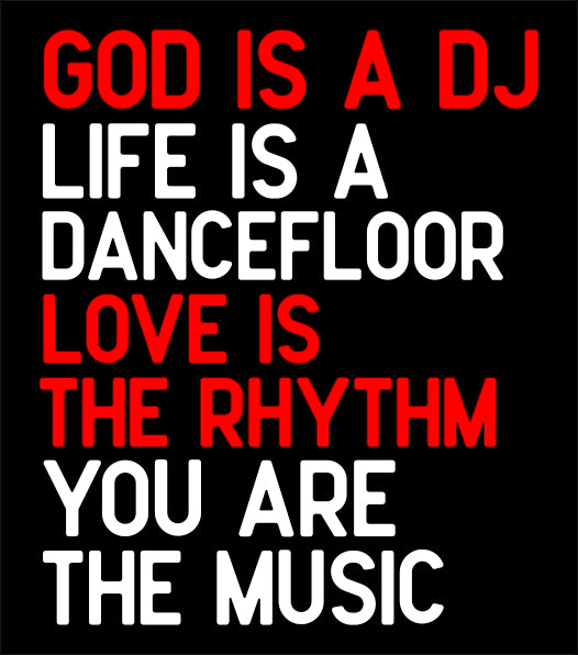 "God is a DJ" - Motiv-Shirt - T-Shirt Kurzarm Premium 190g bis 5XL Print-4-DJs