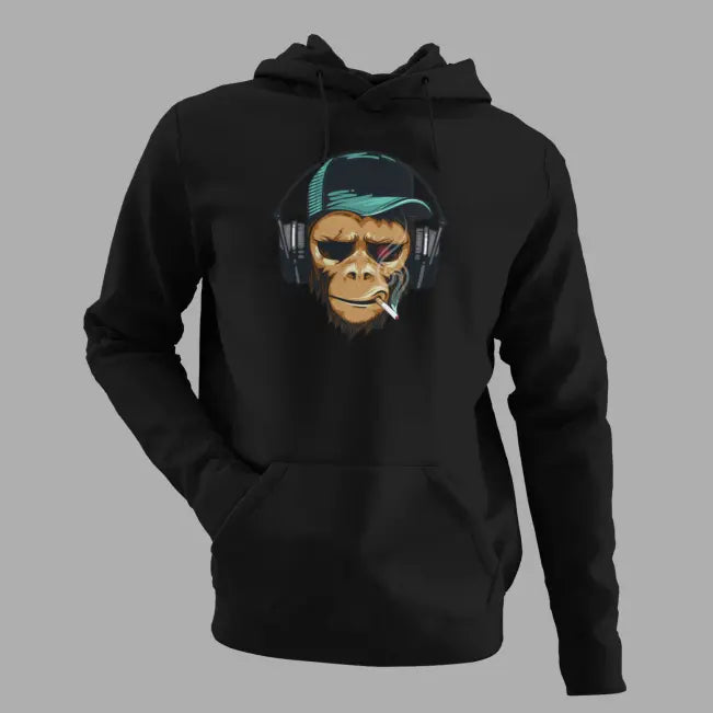 Smoking Monkey - Hooded Sweat - personalisierbar bis 4XL Print-4-DJs