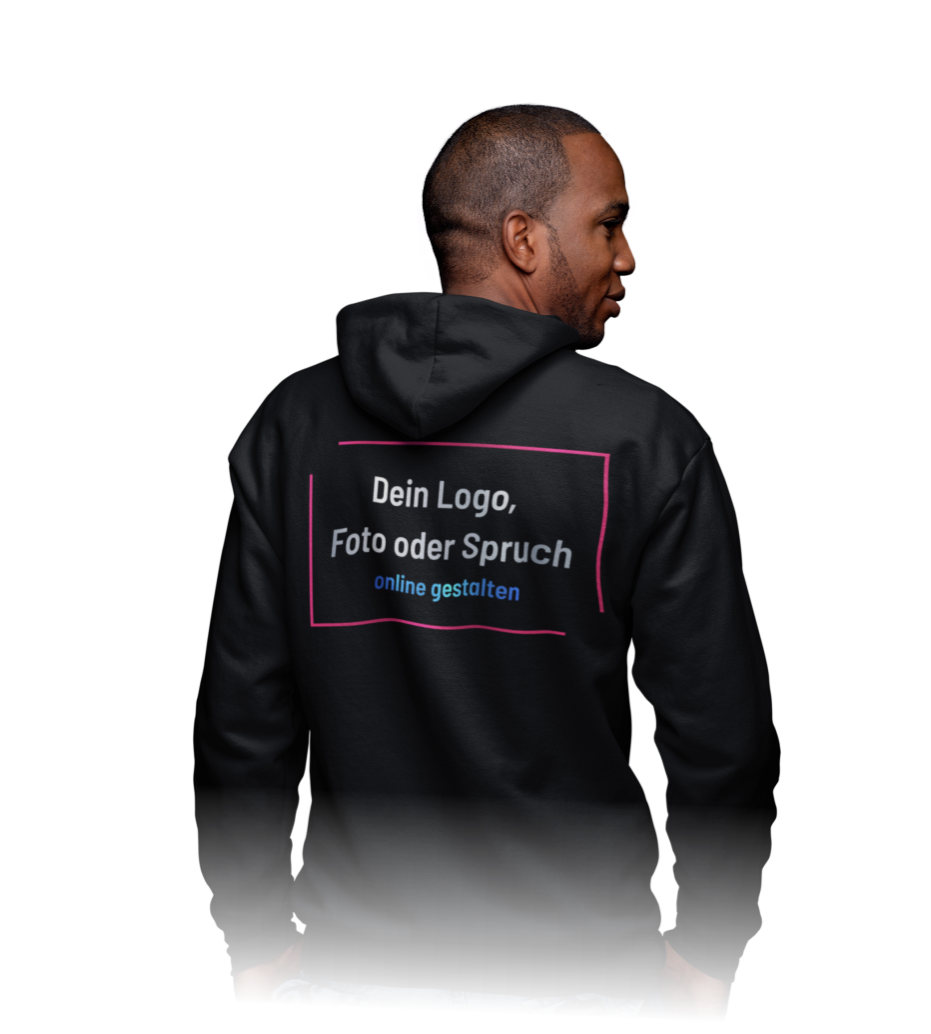 Hoodie mit Deinem Motiv bis 4XL - 13 Farben