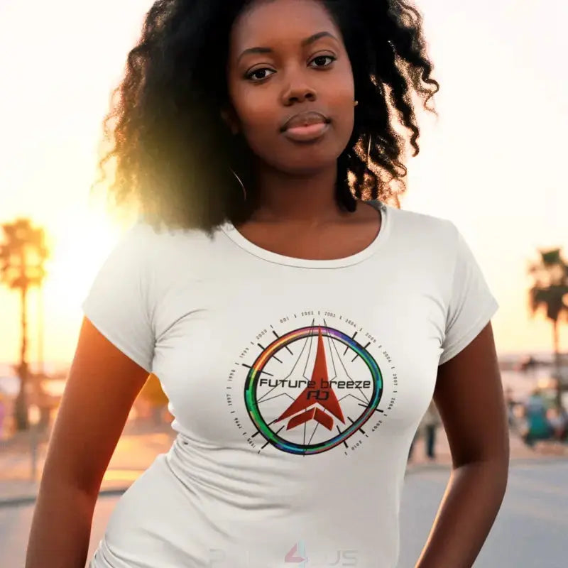 Future Breeze "Time Wheel" Lady-Shirt Kurzarm Print-4-DJs