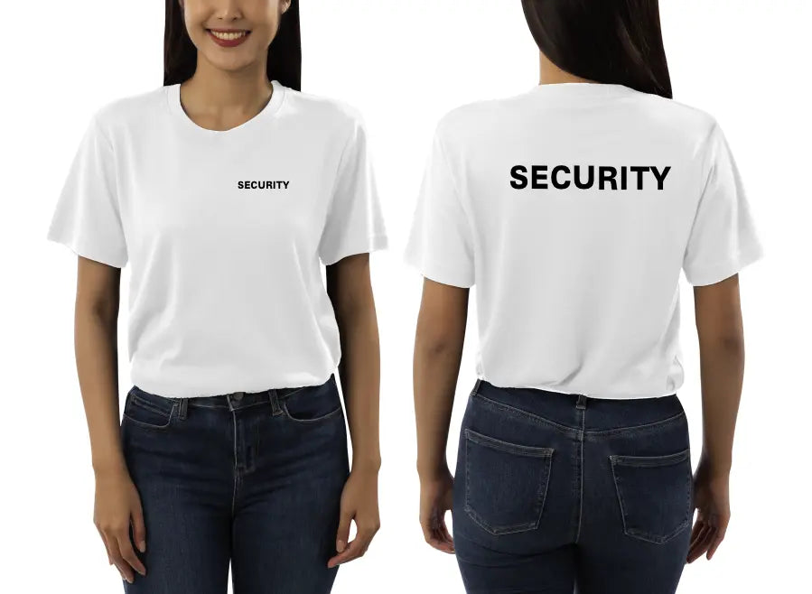 "SECURITY" Lady-T - Kurzarm Premium 190g bis 3XL - 2 Farben Print-4-DJs