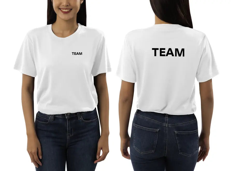 "TEAM" Lady-T - Kurzarm Premium 190g bis 3XL - 2 Farben Print-4-DJs