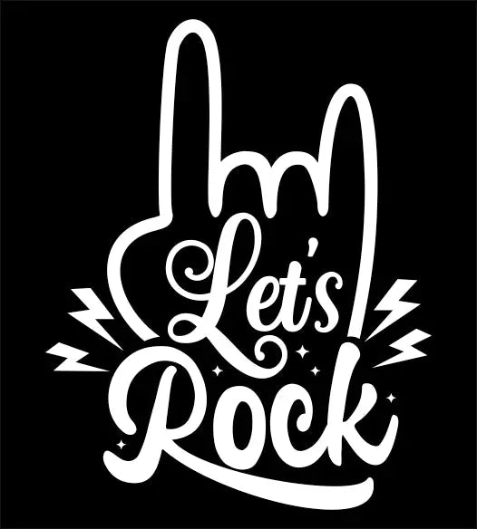 LET´S ROCK - Motiv-Shirt - 3 Farben - T-Shirt Kurzarm Premium 190g bis 5XL Print-4-DJs