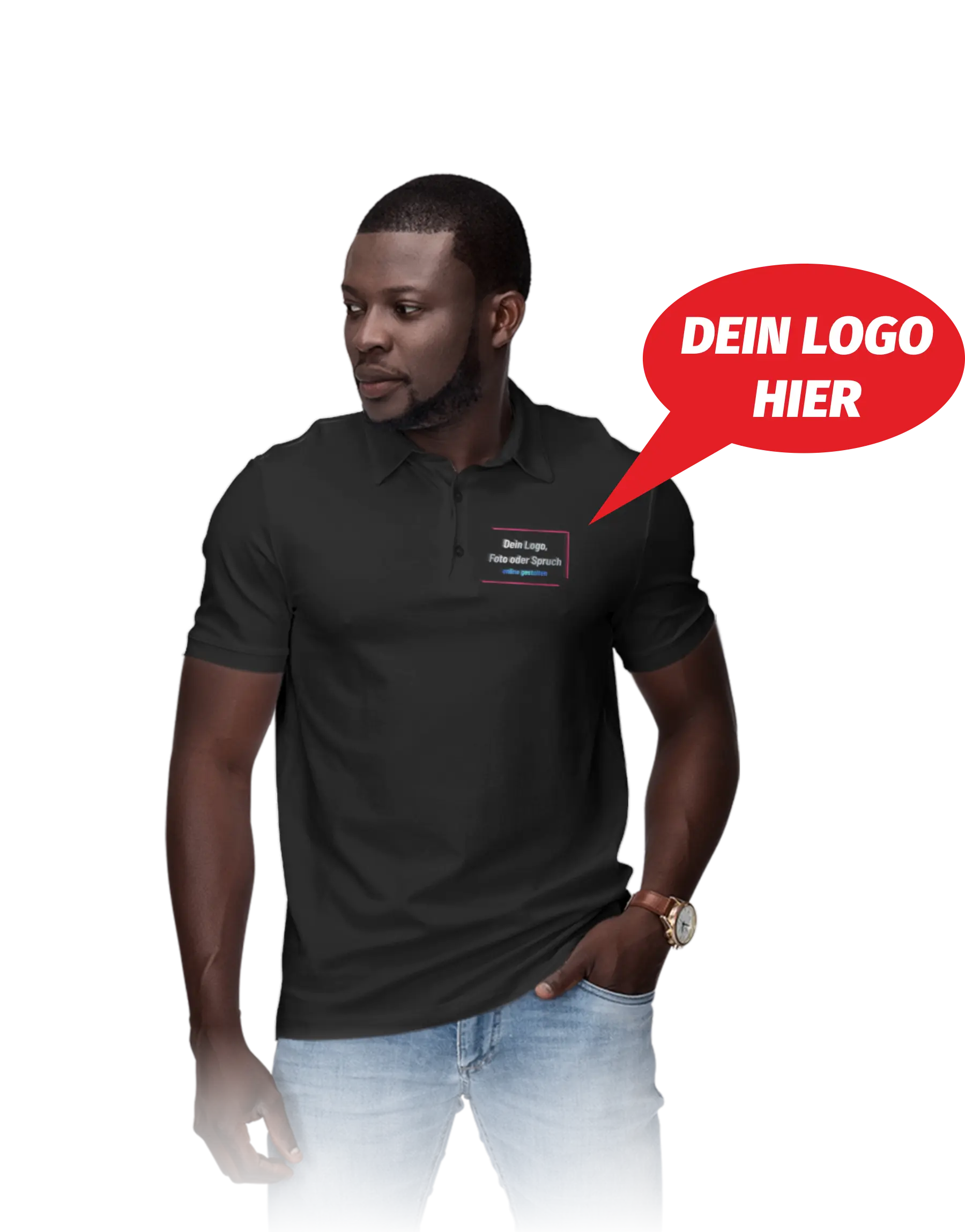Polo mit eigenem Druck