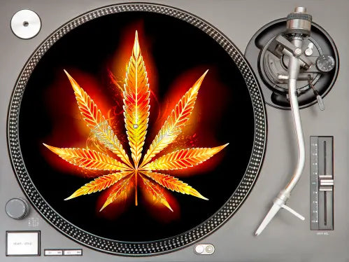 Slipmat - Canabis - Filzmat Print-4-DJs