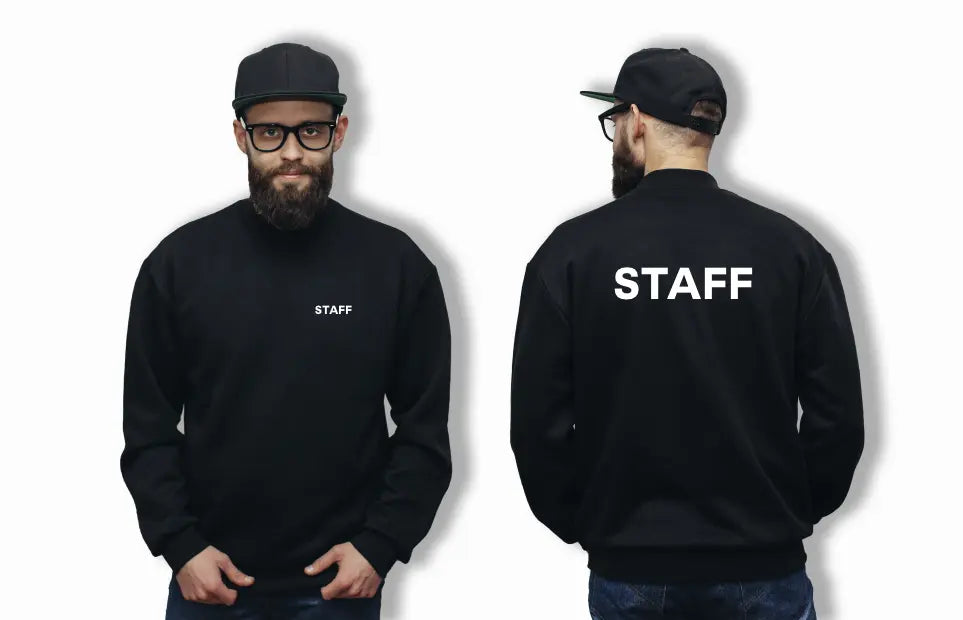"STAFF" Sweat Shirt - 260g bis 4XL - 2 Farben - Sols Print-4-DJs