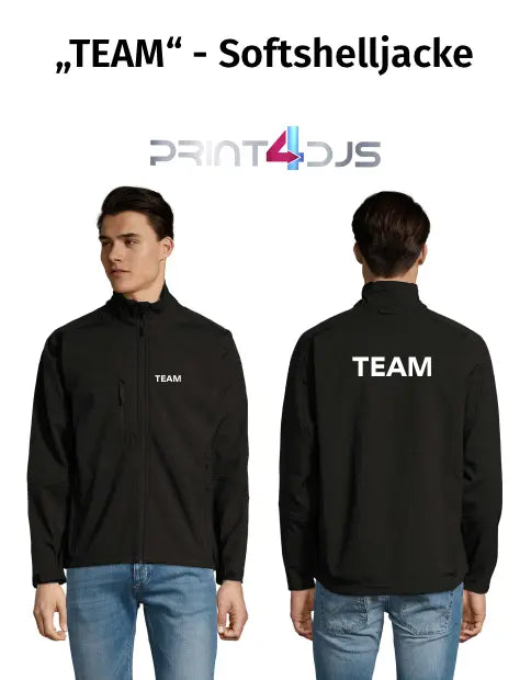 "TEAM" Softshell Jacke Print-4-DJs
