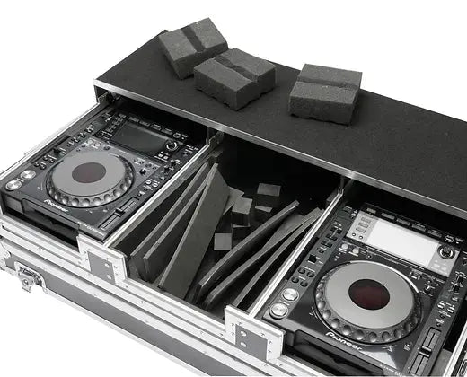 Flightcase Multi-Format Workstation Player-Mixer-Set Print-4-DJs