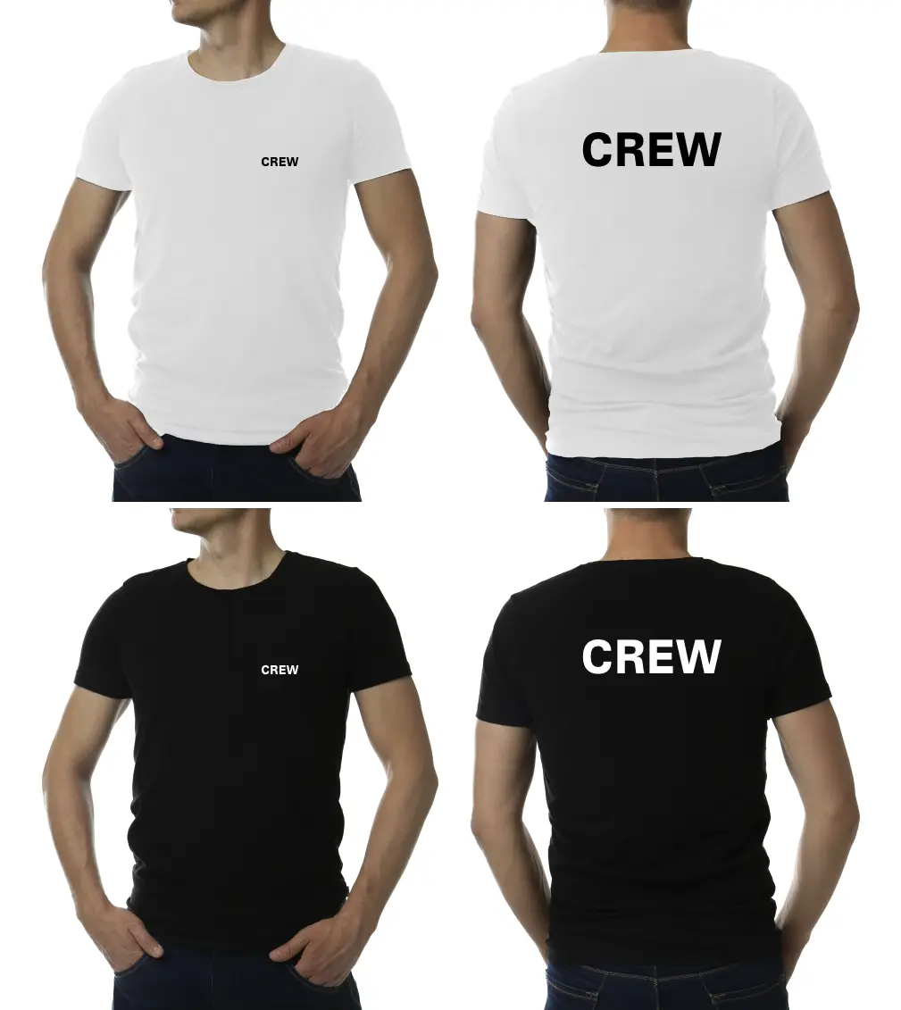 "CREW" T-Shirt - Kurzarm Premium 190g bis 5XL - 2 Farben - Sols Imperial T Print-4-DJs