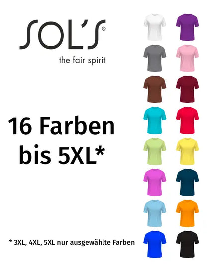 T-Shirt mit Deinem Motiv - Kurzarm Premium 190g bis 5XL - 16 Farben - Sols Imperial T Print-4-DJs