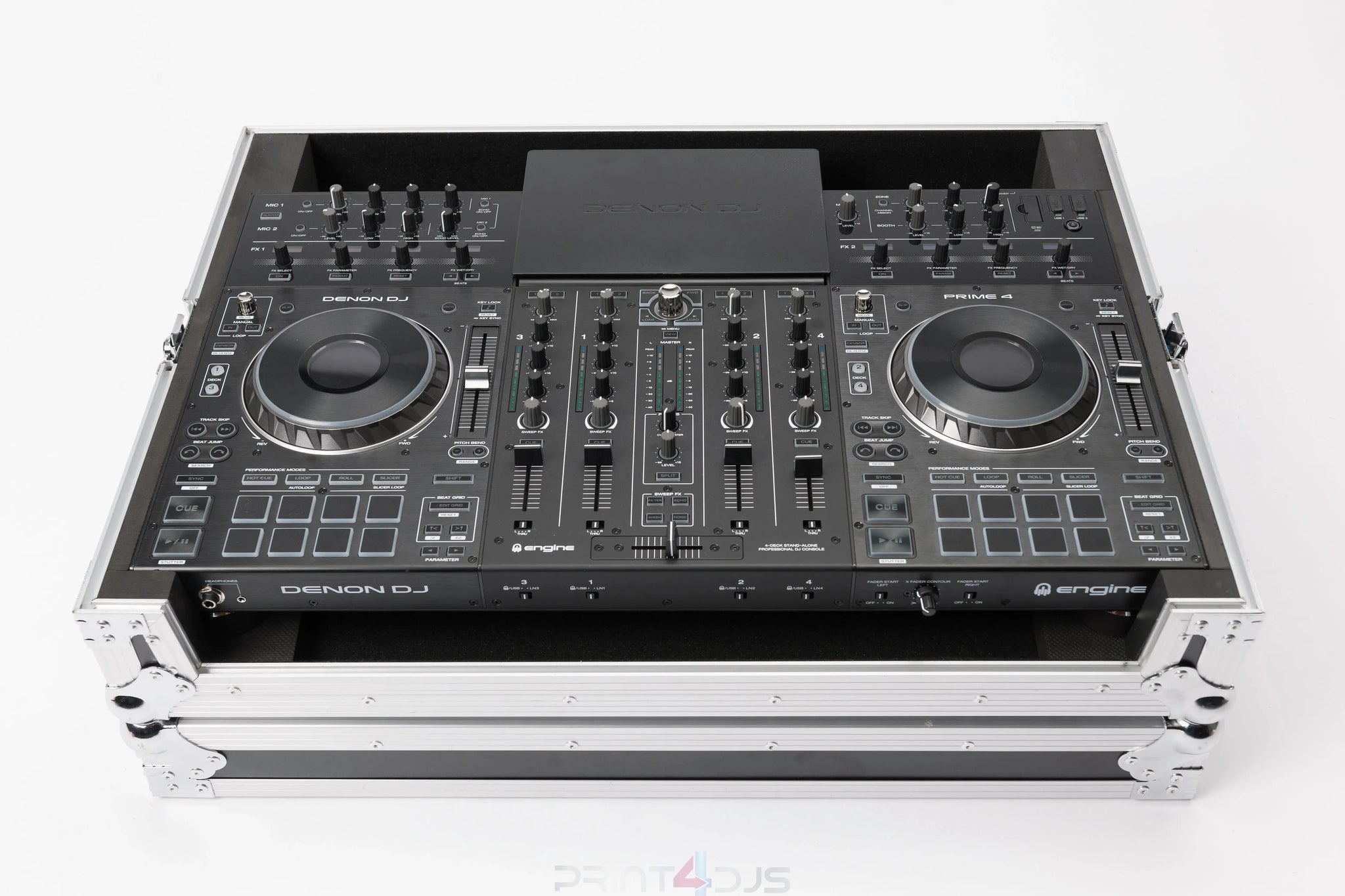 DJ-CONTROLLER CASE Denon Prime 4 - Black/Black Print-4-DJs