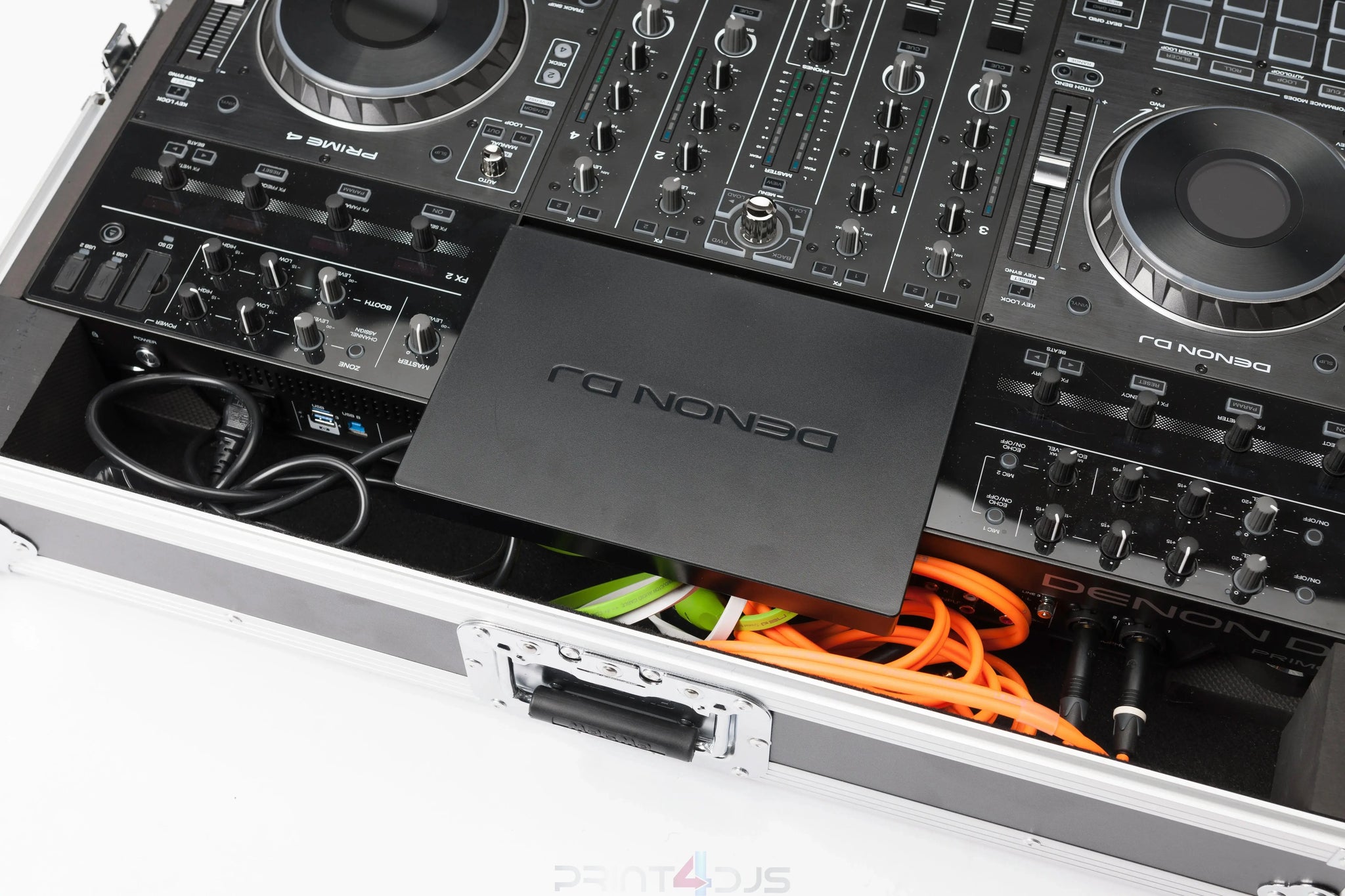 DJ-CONTROLLER CASE Denon Prime 4 - Black/Black Print-4-DJs