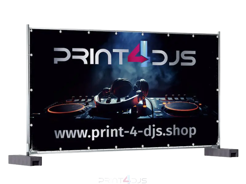 Bauzaunbanner 340 x 173 cm - nur upload möglich Print-4-DJs