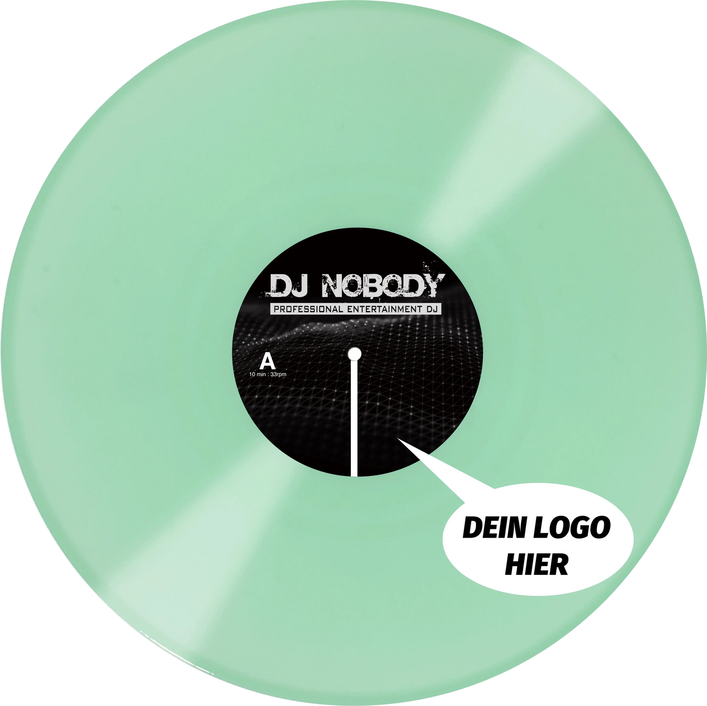 Serato 2x12" Control Vinyl glow in the dark mit eigenem Label Print-4-DJs