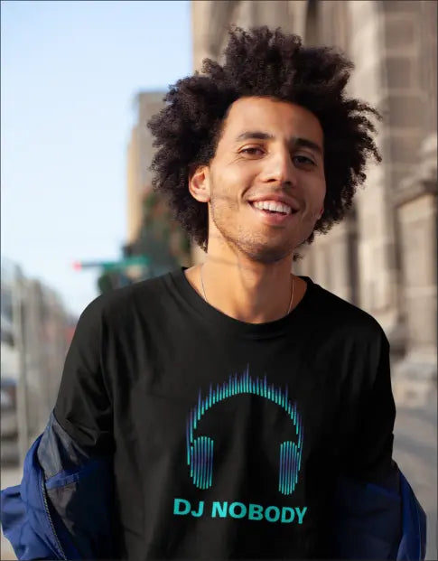 Headphone Musicbar - T-Shirt kurzarm schwarz bis 5XL personalisierbar Print-4-DJs