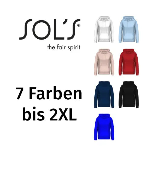 Lady Hoodie - 280g - bis 2XL - 7 Farben Print-4-DJs