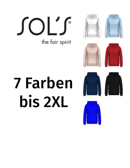 Lady Hoodie - 280g - bis 2XL - 7 Farben Print-4-DJs