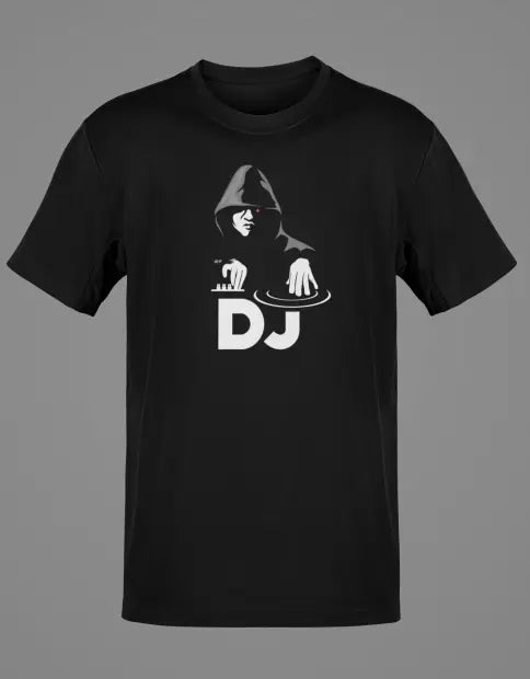 Hooded DJ - T-Shirt kurzarm schwarz bis 5XL personalisierbar Print-4-DJs