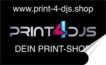 Aufkleber 20 x 5 cm für Innen und Aussen Print-4-DJs