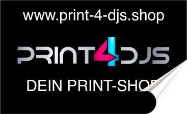 Aufkleber 5 x 3 cm für Innen und Aussen Print-4-DJs