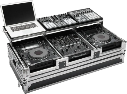 Flightcase Multi-Format Workstation Player-Mixer-Set Print-4-DJs