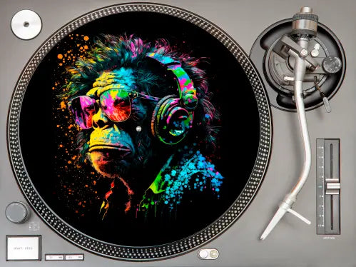 Slipmat "Monkey Splash" ! 4 MOTIVE ! - Filzmat Print-4-DJs
