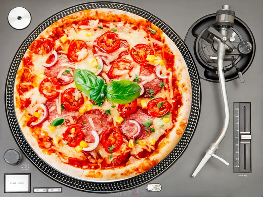 Slipmat Pizza - Filzmat Print-4-DJs