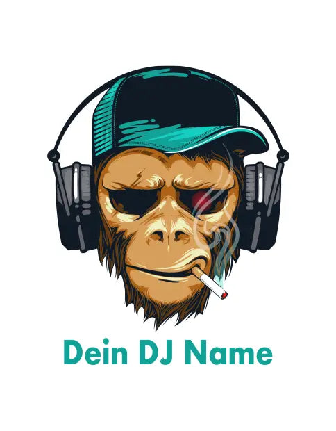 Smoking Monkey - personalisierbar - T-Shirt kurzarm bis 5XL Print-4-DJs