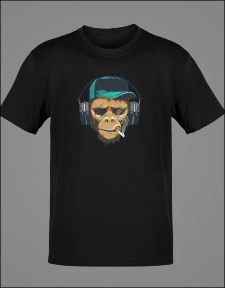 Smoking Monkey - personalisierbar - T-Shirt kurzarm bis 5XL Print-4-DJs