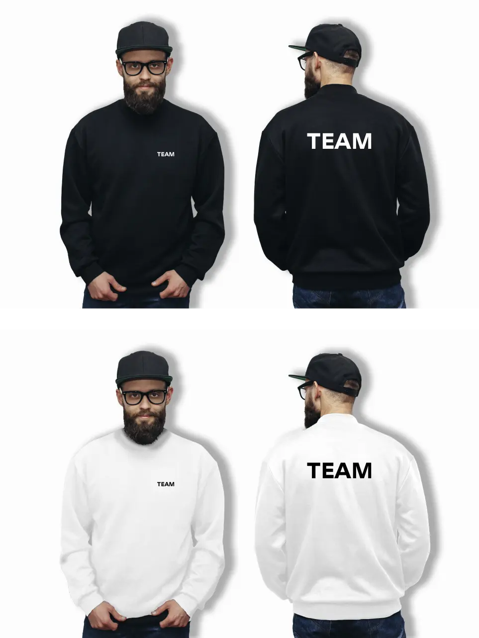 "TEAM" Sweat Shirt - 260g bis 4XL - 2 Farben - Sols Print-4-DJs