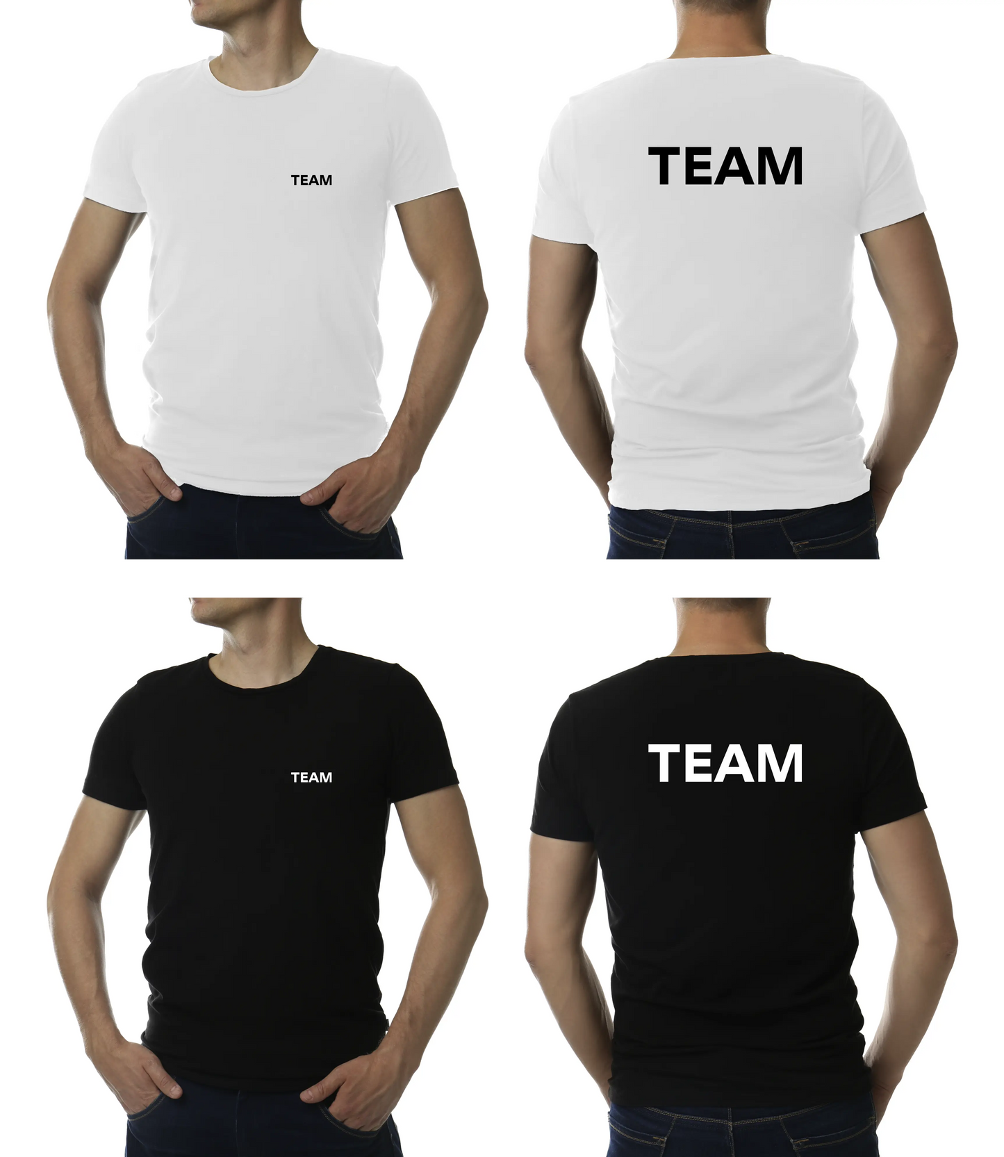 "TEAM" T-Shirt - Kurzarm Premium 190g bis 5XL - 2 Farben - Sols Imperial T Print-4-DJs