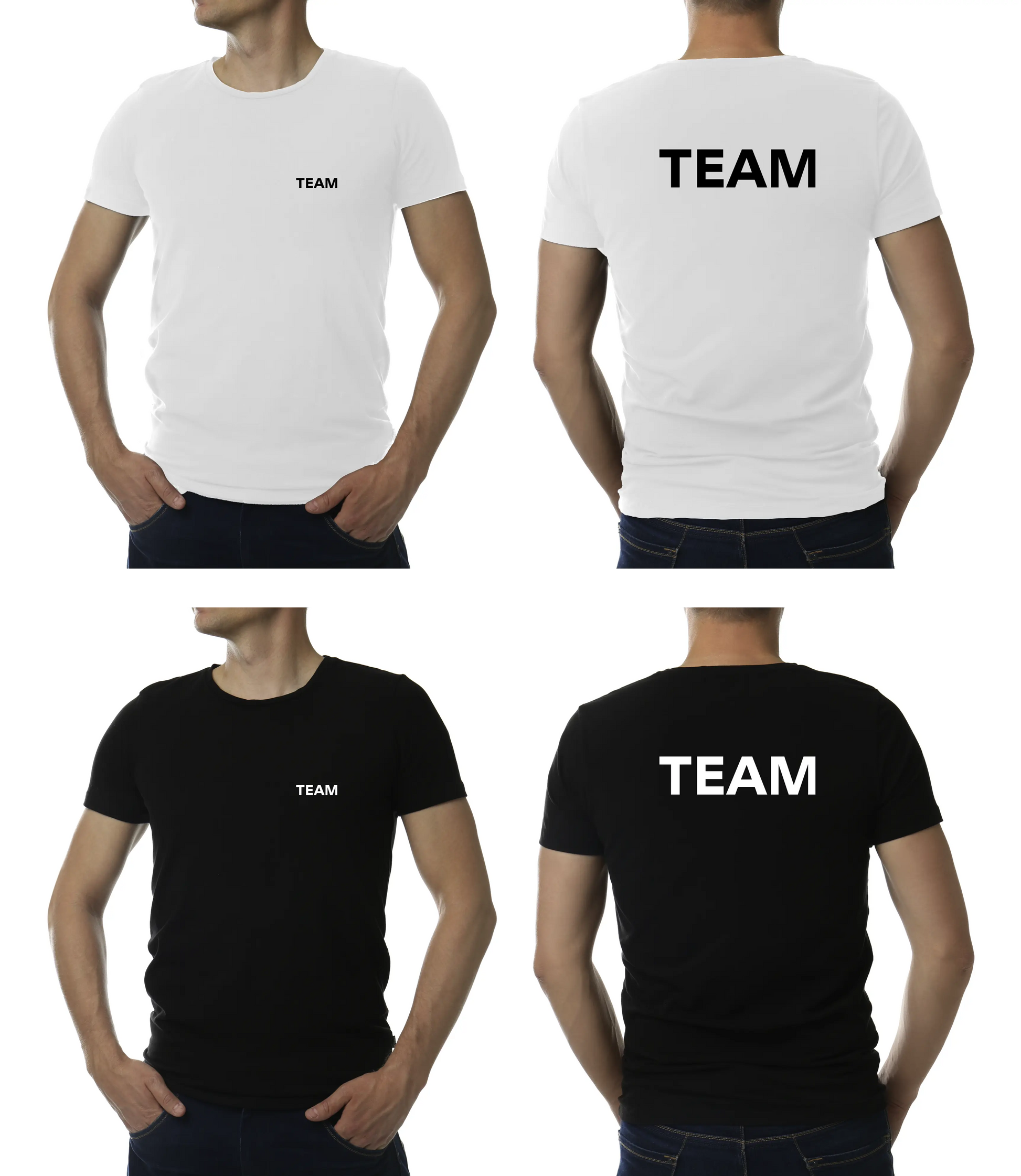 "TEAM" T-Shirt - Kurzarm Premium 190g bis 5XL - 2 Farben - Sols Imperial T Print-4-DJs